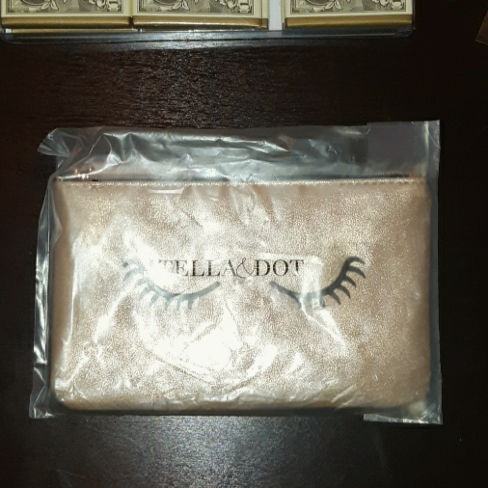 Metallic Eyelashes makeup pouch